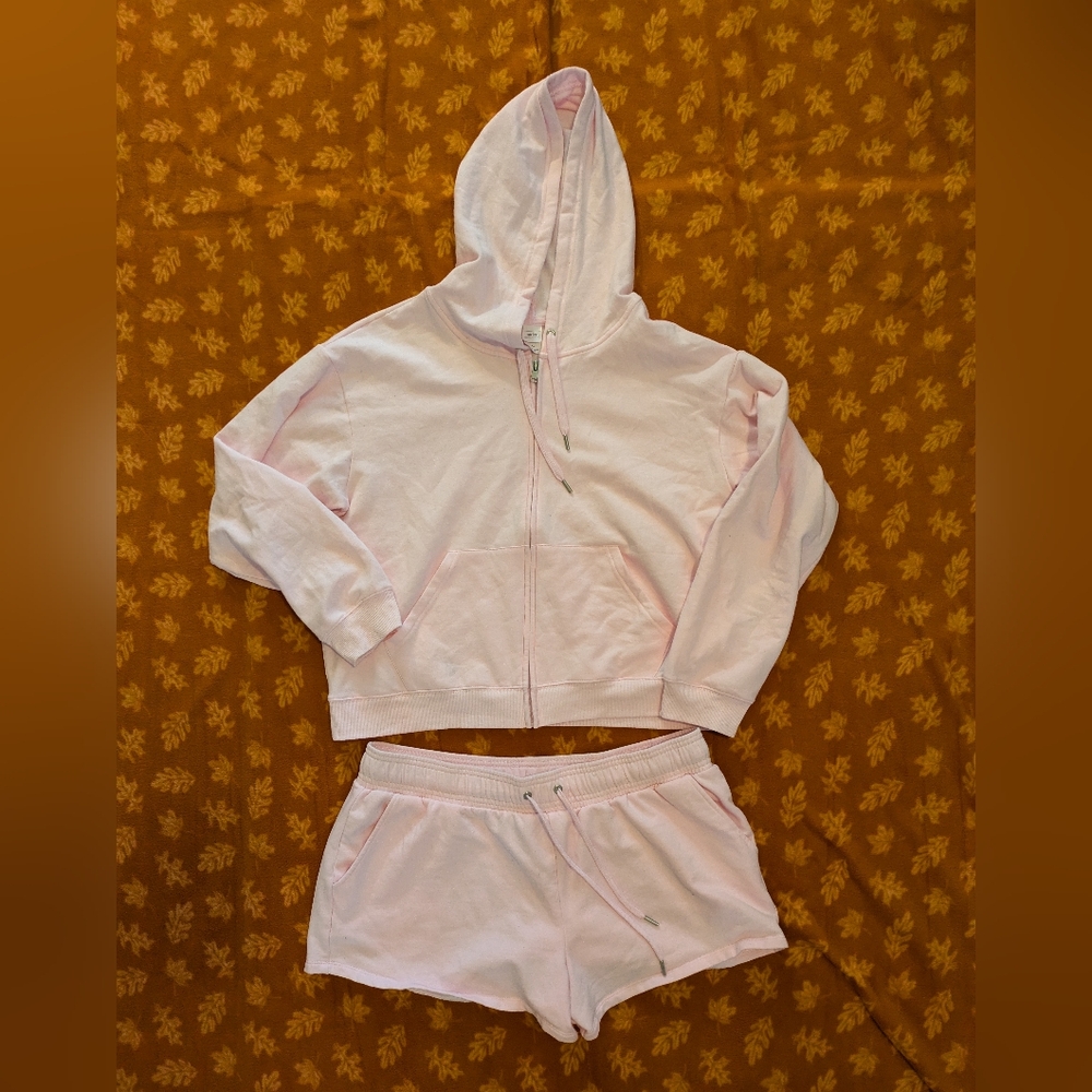 Auden Baby Pink Hoodie and Shorts Set